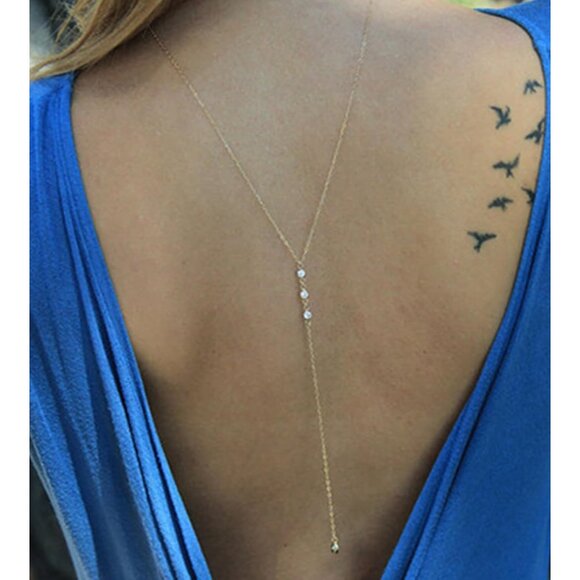 Women 21 Gold Back Chain Rhinestone Silver Bra Lingere Bikini Top Lingerie Chain - Picture 3 of 6